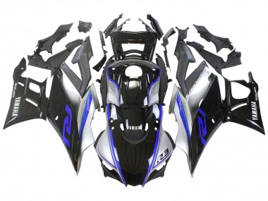 2022-2024 Yamaha YZF R3/R25 Motorcycle Fairings - Silver Blue Glossy Black Canada