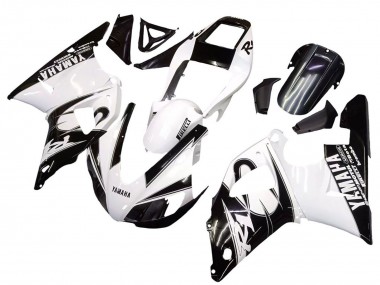 1998-1999 Yamaha YZF 1000 R1 Motorcycle Fairings - White Glossy Black Canada