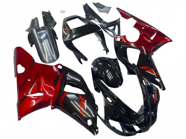 1998-1999 Yamaha YZF 1000 R1 Motorcycle Fairings - Glossy Black Red Canada