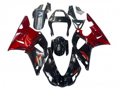 1998-1999 Yamaha YZF 1000 R1 Motorcycle Fairings - Glossy Black Red Canada