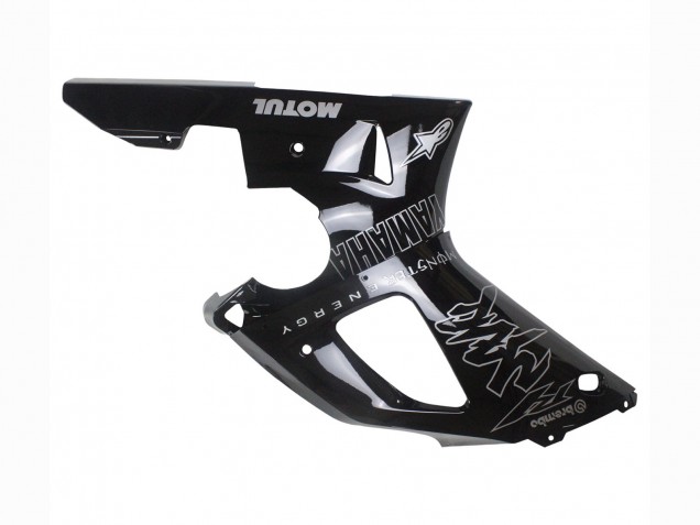 2000-2001 Yamaha YZF 1000 R1 Motorcycle Fairings - Glossy Black White Monster Motul Canada