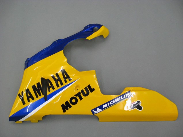 2000-2001 Yamaha YZF 1000 R1 Motorcycle Fairings - White Yellow Blue Motul Camel Canada