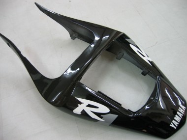 2000-2001 Yamaha YZF 1000 R1 Motorcycle Fairings - Glossy Black White Decal Canada