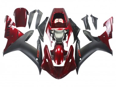 2002-2003 Yamaha YZF 1000 R1 Motorcycle Fairing Kits - Red Matte Black Canada