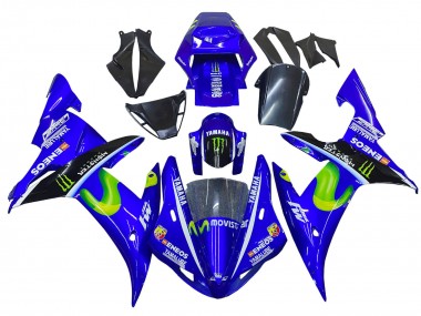 2002-2003 Yamaha YZF 1000 R1 Motorcycle Fairings - Blue Black Green MoviStar ENEOS Monster Canada