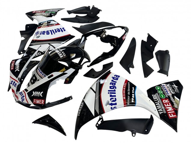 2009-2011 Yamaha YZF 1000 R1 Motorcycle Fairings - Glossy Black White Red Volvo Fimer Yamalube 87 Canada