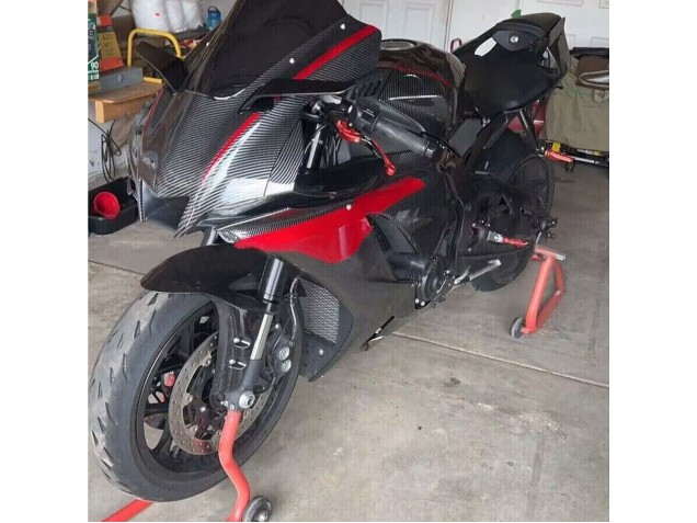2020-2025 Yamaha YZF 1000 R1 Motorcycle Fairings - Black Carbon Fiber Red Canada