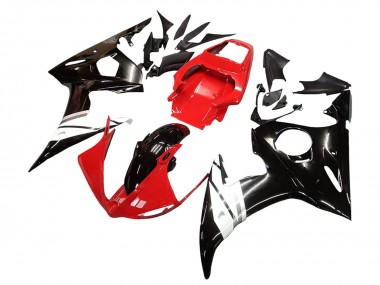 2006-2009 Yamaha YZF R6S Motorcycle Fairings - Red White Glossy Black Canada