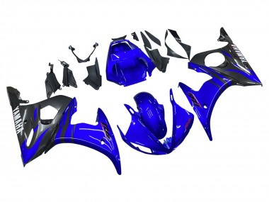 2006-2009 Yamaha YZF R6S Motorcycle Fairings - Blue Black Canada
