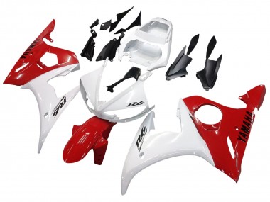 2006-2009 Yamaha YZF R6S Motorcycle Fairings - White Red Canada