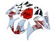 2006-2009 Yamaha YZF R6S Motorcycle Fairings - White Red Lucky Strike Motul Canada