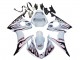 2006-2009 Yamaha YZF R6S Motorcycle Fairings - White with Dark Black Flame Canada