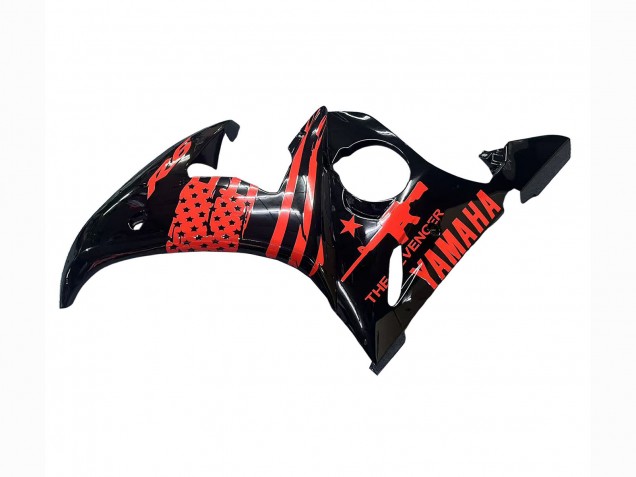 2006-2009 Yamaha YZF R6S Motorcycle Fairing - Glossy Black Red Canada