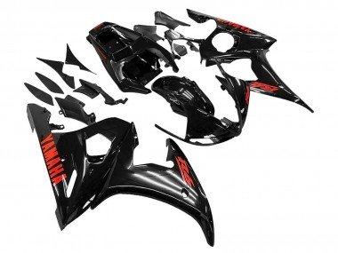 2006-2009 Yamaha YZF R6S Motorcycle Fairings - Glossy Black Red Canada