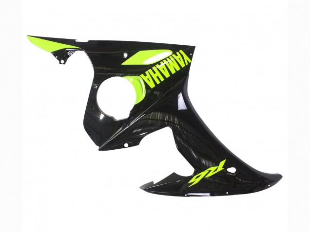 2006-2009 Yamaha YZF R6S Motorcycle Fairings - Glossy Black Neon Yellow Canada