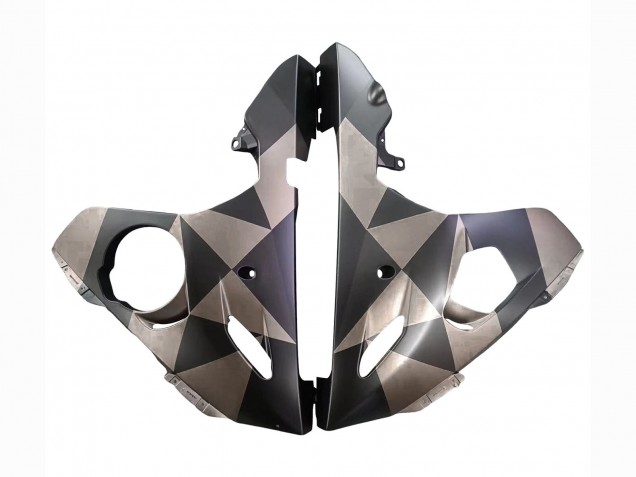 2006-2009 Yamaha YZF R6S Motorcycle Fairings - Grey Matte Black Geometric Canada