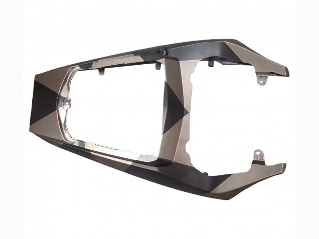 2006-2009 Yamaha YZF R6S Motorcycle Fairings - Grey Matte Black Geometric Canada