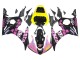 2006-2009 Yamaha YZF R6S Motorcycle Fairings - Yellow Pink Glossy Black Rossi Repsol 46 Canada
