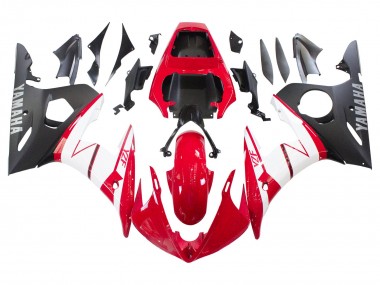 2006-2009 Yamaha YZF R6S Motorcycle Fairings - Red White Matte Black Canada