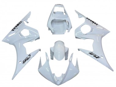 2006-2009 Yamaha YZF R6S Motorcycle Fairings - White Black Decals Canada