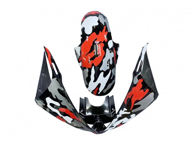 2003-2004 Yamaha YZF R6 Motorcycle Fairings - Black Red Grey Camouflage Canada
