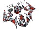 2006-2009 Yamaha YZF R6S Motorcycle Fairings - Black Red Grey Camouflage Canada