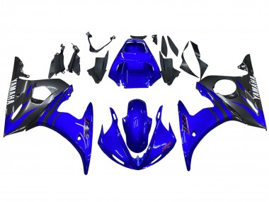 2005 Yamaha YZF 600 R6 Motorcycle Fairings - Glossy Blue Black Canada