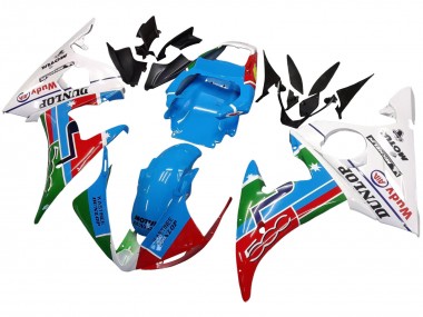 2005 Yamaha YZF 600 R6 Motorcycle Fairings - Light Blue White Green Red Kastinee Dunlop Motul Canada