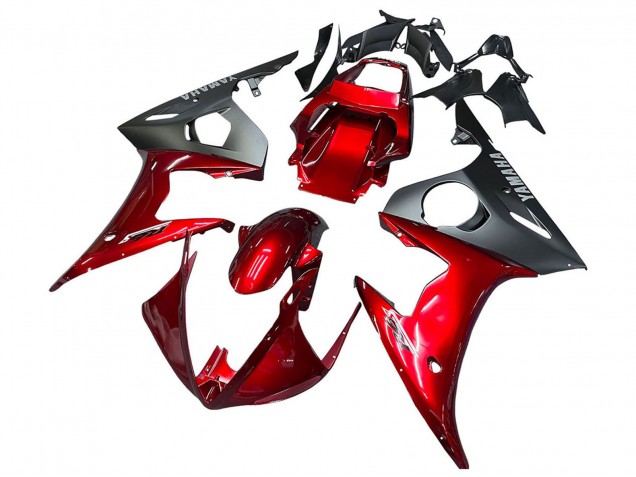 2005 Yamaha YZF 600 R6 Motorcycle Fairing Kits - Red Matte Black Canada