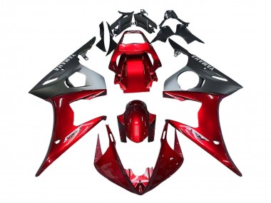 2005 Yamaha YZF 600 R6 Motorcycle Fairing Kits - Red Matte Black Canada