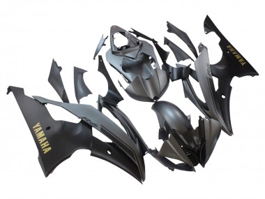 2008-2016 Yamaha YZF 600 R6 Motorcycle Fairings - Grey Matte Black Gold Decals Canada