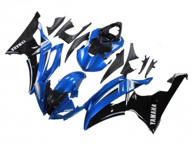 2008-2016 Yamaha YZF 600 R6 Motorcycle Fairings - White Blue Glossy Black Canada