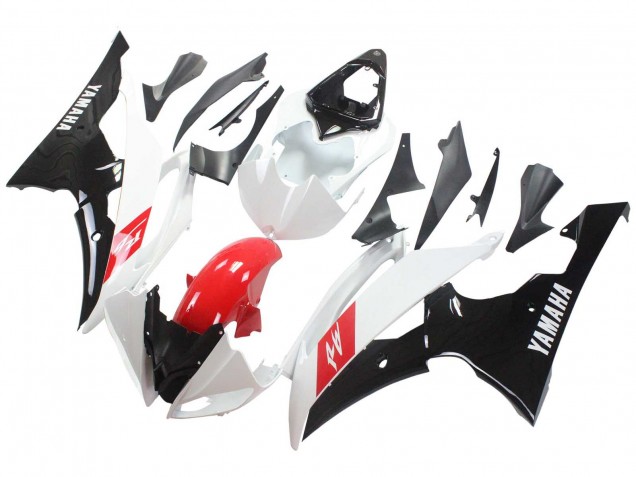 2008-2016 Yamaha YZF 600 R6 Motorcycle Fairings - White Red Glossy Black Canada