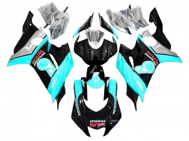 2008-2016 Yamaha YZF 600 R6 Motorcycle Fairings - Light Blue Glossy Black Petronas Canada