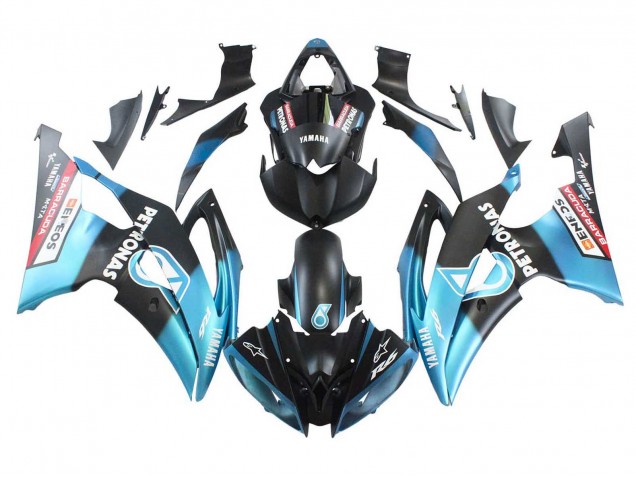 2008-2016 Yamaha YZF 600 R6 Motorcycle Fairings - Light Blue Matte Black Petronas ENEOS Canada