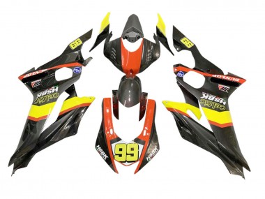 2008-2016 Yamaha YZF 600 R6 Motorcycle Fairings - Yellow Orange Black Carbon Fiber Style Canada