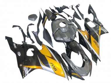 2017-2023 Yamaha YZF 600 R6 Motorcycle Fairings - Gold Black Carbon Fiber Canada