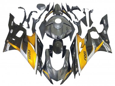 2017-2023 Yamaha YZF 600 R6 Motorcycle Fairings - Gold Black Carbon Fiber Canada