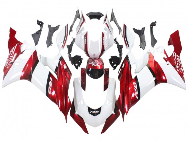 2017-2023 Yamaha YZF 600 R6 Motorcycle Fairings - White Red Black Canada