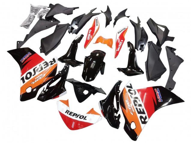 2011-2015 Honda CBR250RR Motorcycle Fairings - Orange White Red Black Glossy HRC Repsol Canada