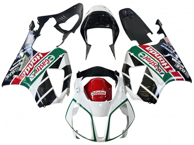 2000-2006 Honda VTR1000 Motorcycle Fairings - White Red Green Glossy Black Castrol Canada