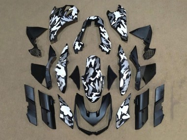 2010-2013 Kawasaki Z1000 Motorcycle Fairings - Black White Camouflage Canada