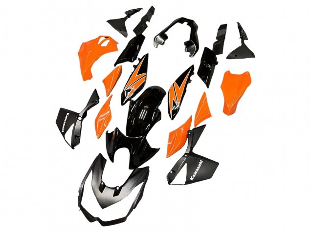 2010-2013 Kawasaki Z1000 Motorcycle Fairings - Orange Glossy Black Canada