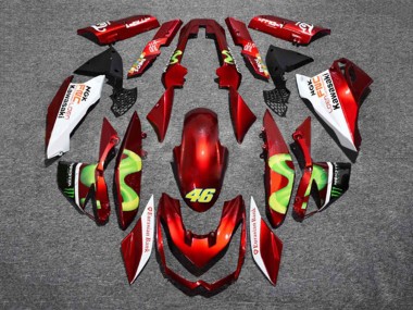 2010-2013 Kawasaki Z1000 Motorcycle Fairings - Red White Green Monster 46 Canada