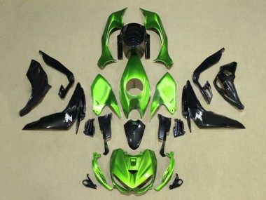 2014-2019 Kawasaki Z1000 Motorcycle Fairings - Green Glossy Black Canada