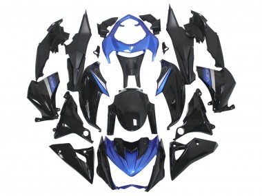 2014-2019 Kawasaki Z1000 Motorcycle Fairings - Blue Glossy Black Canada
