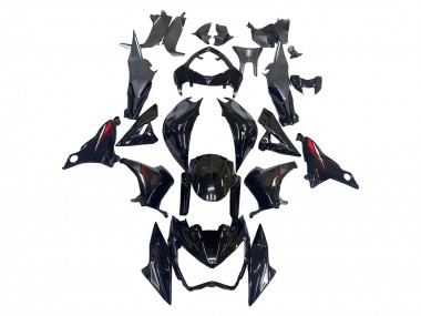 2013-2018 Kawasaki Z800 Motorcycle Fairings - Glossy Black Red Canada