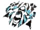 2013-2018 Kawasaki Z800 Motorcycle Fairings - Light Blue Glossy Black Canada