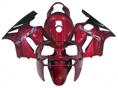 2002-2006 Kawasaki ZX12R Motorcycle Fairings - Candy Red Black Canada