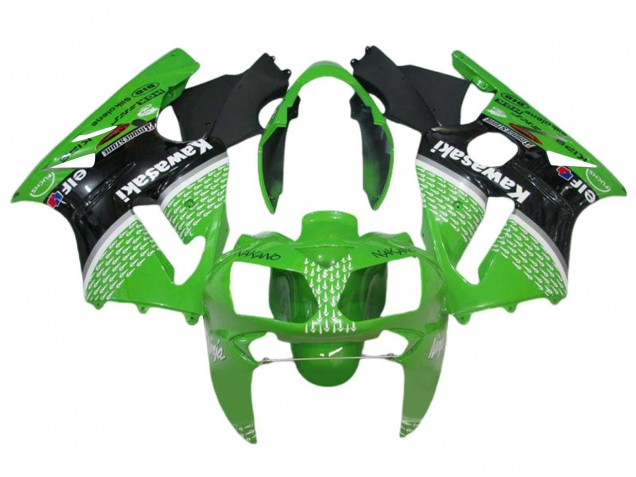 2002-2006 Kawasaki ZX12R Motorcycle Fairings - Green Black White Canada